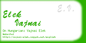 elek vajnai business card